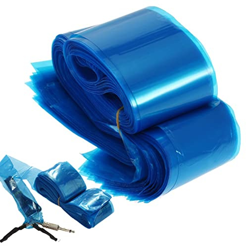 Manchon/couverture jetable de corde d'agrafe, sac de couverture de douille de sécurité d'hygiène en plastique de machine de tatouage bleue de 100 PCs