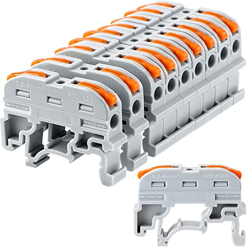 GKEEMARS DIN Terminal Blocks, Universal Wiring Connector Lever Wire Connectors KV-121 (50 Pcs)