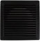 MKK Rejilla de ventilación rectangular, diámetro 100, 120, 125, 150 mm, plástico, diámetro 100 mm, color negro