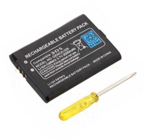 Batterie 2000 mAh avec tournevis, compatible pour Nintendo 3DS et 2DS, CTR-003