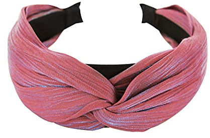 axy Haarreif mit raffinierten Knoten und leichtem Glanz - Wunderschön Stirnband Haarschmuck Haarreifen HRD2 (Braunrot)
