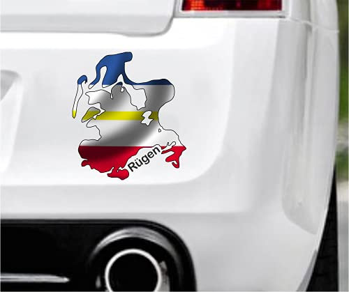 20cm! Hochwertiger Kühlschrank-Auto-Aufkleber-Sticker Decal UV&Waschanlagenfest Rügen Mecklenburg-Vorpommern-Insel-Hallig D54 Kinder-Zimmer-Schrank-Deko