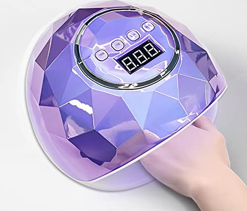 Cris Nails - Secador de Uñas de 86W, con 39 Luz LED, Sensor Automático y 4 Temporizador (Morado)