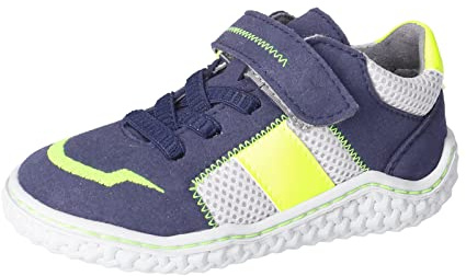 RICOSTA Jungen Kletthalbschuhe Jay,Kinder Halbschuhe,WMS:Mittel,waschbar,Barfuß-Schuh,Ozean/grau (180),27 EU