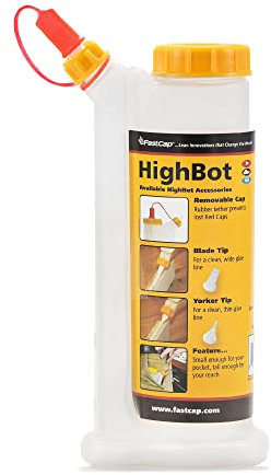 FastCap 6oz Glue Bottle, with 2-Chamber No-Drip System. Each Bottle Comes with 2 Replaceable Tips.