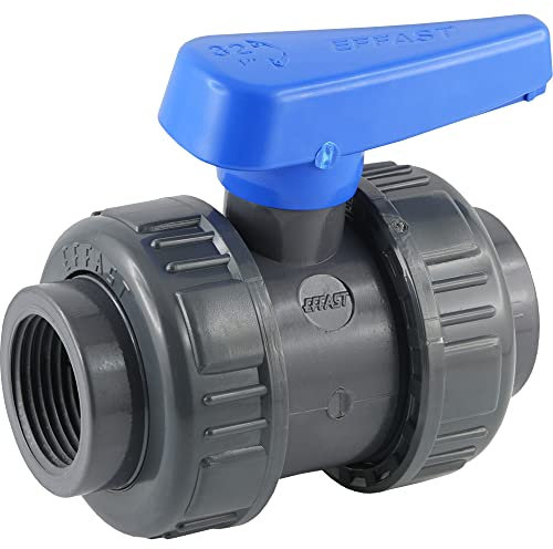 Fittingteile - Kugelhahn für Wasser - Ventil Kunststoffhahn PVC-U bis 16 bar (Gewindegröße: Rp 3)