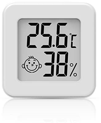 Mini Digital Thermometer Hygrometer Indoor Thermo-Hygrometer Feuchtigkeitsmesser (weiß - 1 Stück)
