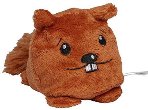 Minifeet Schmoozies Eichhörnchen - 2in1 Plüschtier & Displayreiniger mit Unterseite aus Mikrofaser - kuschelig weich - Geschenk für Baby Kinder Freunde Schulstart Einschulung | Höhe: 12 cm
