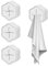 GEFIRE 4 unidades de soporte para paños de cocina, sin agujeros, toallero de cocina, gancho para toallas, diseño simple y elegante
