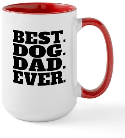 CafePress Best Dog Dad Ever Mugs 15 oz (444 ml) Ceramic Coffee Mug