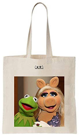Kermit & Miss Piggy Tote Bag, natur, 37X40cm