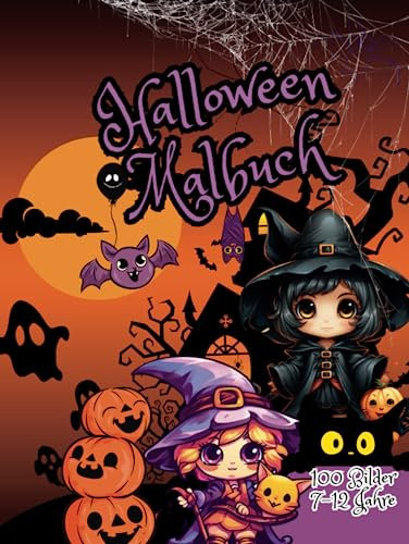 Halloween: Malbuch für Kinder: 100 Bilder zum Ausmalen