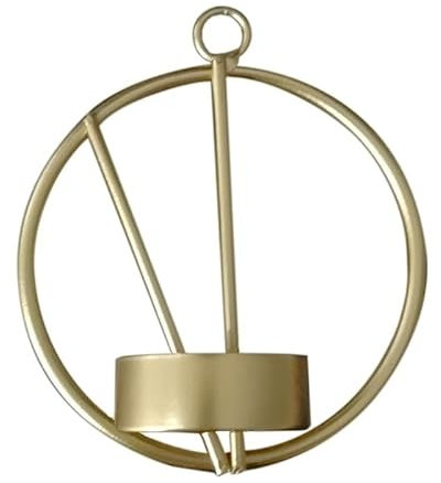 HEXEH Kerzenhalterhalter Geometrischer Wandhalter aus Metall for Teelichter, Wohnzimmer, Tisch, Zuhause, Wand, Schlafzimmer, Badezimmer, Dekoration Kandelaber (Color : Gold)