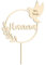Alsino Cake Topper personalisiert Name, Wunschtext, Gravur - Geburt, Geburtstag, Taufe, Geburt, Kommunion, Konfirmation - aus nachhaltigem Holz, (LA-74) Taufe mit Taube graviert