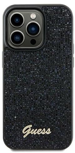 Guess GUHCP12MPMSDGSK Hülle für iPhone 12/12 Pro 6.1 Schwarz hardcase Disco Metal Script