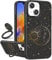 Toycamp for iPhone 15 Case with Ring Holder, Cute Sun Moon Stars Fantasy Glitter Print Designed Fun Funny Shockproof Protective Designer Phone Cases for iPhone 15 for Women Girls Boys Teens Kids