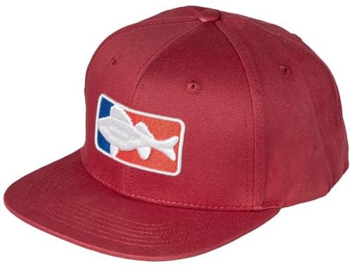 LMAB Snapback Cap, Angler Cap, Angel Kappe, Angelbekleidung Herren, Fishing Cap, Angelmütze Herren, Angel Mütze, Angler Kappe, Cap Herren Angeln, Angler Hut, (Red)