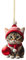 Weihnachtsbaum Katzen Anhänger,Niedlicher Acryl Katze Anhänger Weihnachts Deko,Lustiger Weihnachten Ornament,Acryl Katze Auto Anhänger,Süße Christbaumschmuck Weihnachtsschmuck (K-001, One Size)