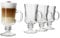 MamboCat 4er Set Irish Coffee Gläser I 180ml, Höhe 14,8cm I für 4 Personen I klares Kaffeeglas mit Henkel & Fuß I transparente Teegläser I Glas für heiße Schokolade, Glühwein, Punsch & Co