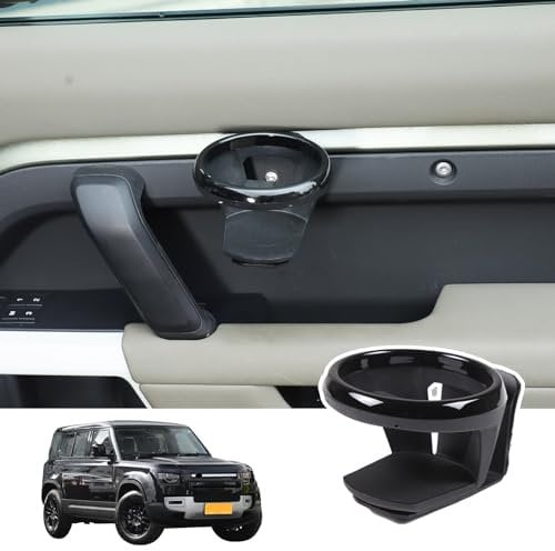 Bekantogy Car Cup Holder Compatible with Land Rover Defender 90 110 130 2020-2025 Expander Drink Holder Door Expansion Cup Holders Water Door Expansion Holders Interior Expanded Cup Holders