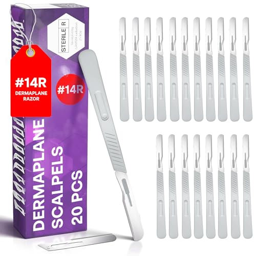 MyMed Einweg-Rasierer, Dermaplaning 14R, 20 Stück, Dermaplaning Rasierer für Damen, Dermaplaning-Werkzeug, Dermaplaning-Tool, Dermaplaning