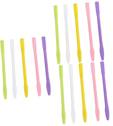 MAGICLULU 15 Stk Lotion Rührstab Kuchenschaber Malen Silikonstift Kosmetische Stick Spachtel Silikon-klebestifte Pfannenwender Körperbutter Küche Selbstgemacht Maskenschale Wiederverwendbar