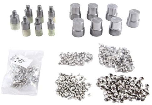 Rordigo Double Cap Rivet Molding Tool for Hand Press Machine Size 5mm 6mm 7mm 8mm 9mm 10mm 12mm DIY Craft Supplies Metal