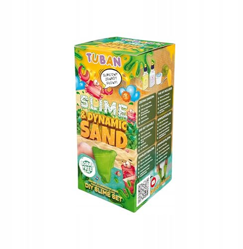 TUBAN DIY Slime & Dynamic Sand Set – for Kids – Glue, Activator, Dynamic Sand, Spatula, Container – Perfect Birthday Gift – for Girls and Boys