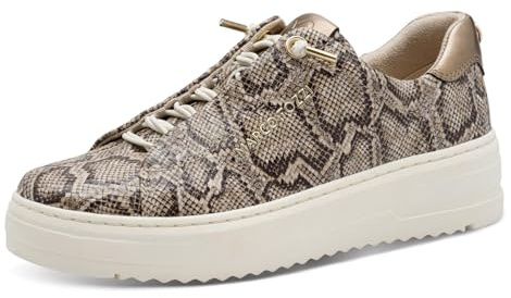 Marco Tozzi Damen Sneaker flach mit Wechselfußbett Freizeit, Mehrfarbig (Dune Structure), 36 EU