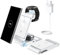 Wireless Charger for Samsung 3 in 1 Wireless Charging Station Foldable Wireless Charger Stand for Samsung S25 Ultra S24 S23 S22 Z Flip Z Fold 6 5 for Galaxy Watch 7/6/5/4 for Galaxy Buds Silvery White