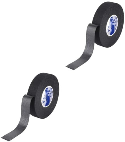 Supvox 2 Rollen elastische Schlägergriffbänder Griptape für Klimmzugstange Tennis wiederverwendbar Klebeband Badminton Griffband Fledermaus-Wickelband Schläger Griptape Flanell Black