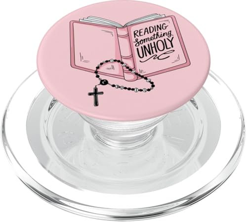 Cute Girly Pink Book Lover Bookish PopSockets PopGrip for MagSafe