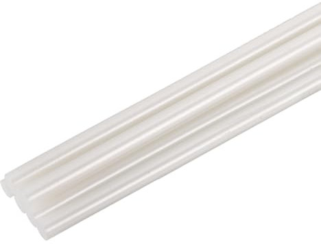 sourcing map 6pcs Full Size Hot Glue Sticks for Glue Gun 7mm x 200mm Small Glue Sticks, Metallic White