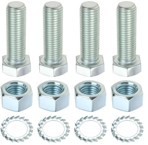 SG Store Kit de 4 Pernos Y Tuercas para Bola de Remolque M16 X 50 Mm Pernos Y Arandelas para Enganche de Remolque de Grado 8,8 Accesorios de Remolque