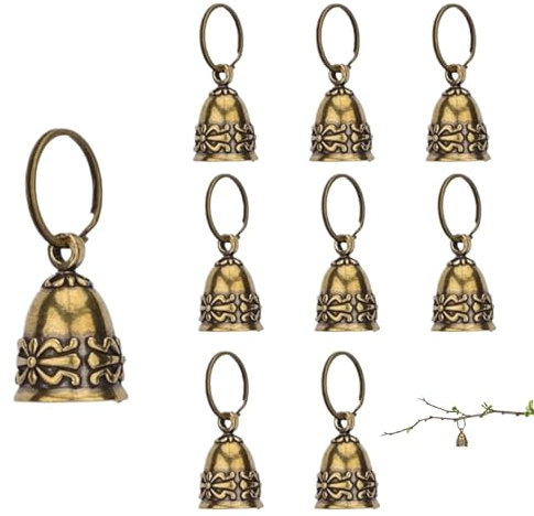 Uhngw Vintage Glocke – hängende Kuhglocken für Tür Wand – 10 x dekorative Türklingel Ornamente für Zuhause, Wohnheim, Garten, Wohnzimmer