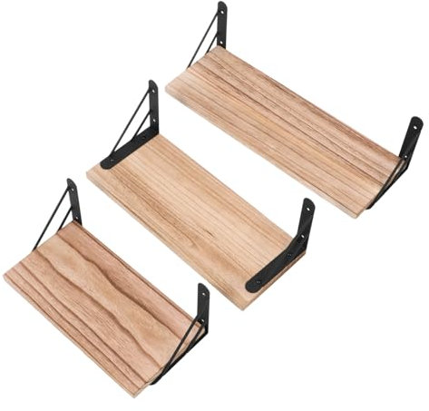 GLEAVI 1satz Wandmontiertes Holzregal Schwebendes Bücherregal Für Küche Und Bad Vielseitige Aufbewahrungslösung Mit Gutem Gewichtstragvermögen Vintage Design Für Stilvolle