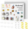 Wukong 2 Stück Magnettafel 42 X 30cm A3 Magnetwand Magnet Magnetisches Whiteboard kratzfest Edelstahl Selbstklebend für Tafel Büro Küche Kühlschrank (Weiß)