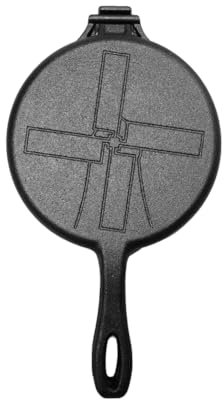 WMFASBAG Cast Iron Waffle Maker Pan Non-Stick Waffle Mold Round Waffle Skillet for Stovetop Or Grill