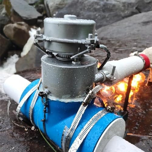 YAVTNUIO Wasserkraftwerk Wasserkraft-Turbine, 1000W Mikro-Wasserkraft-Generator, Auslass-Durchmesser 114mm, Tragbare Wasserturbine Generator, Für Home Outdoor Camping