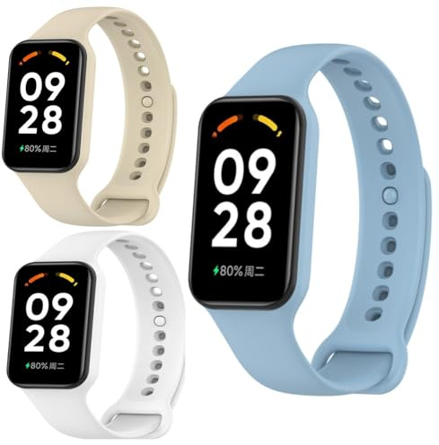 Panda Bobo Cinturino per orologio Xiaomi Smart Band 8 Active/Redmi Band 2, cinturino di ricambio in silicone sportivo per Xiaomi Mi Band 8 Active/Redmi Band 2, Misura unica, Silicone, Nessuna pietra