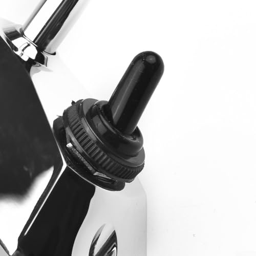 Grifo de agua eléctrico de 12 V con interruptor para caravana, barco, RV, base de aleación de zinc y boquilla oscilante de acero inoxidable, rotación de 360 grados