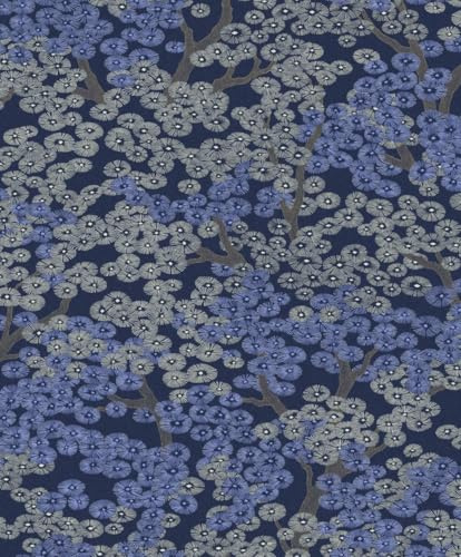 Sanders & Sanders Tapete Blumen Lila 53 cm x 10.05 m