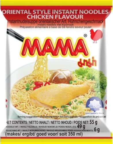 MAMA Nouilles instantanées, poulet - 55 gr (L'emballage peut varier) (Lot de 5)
