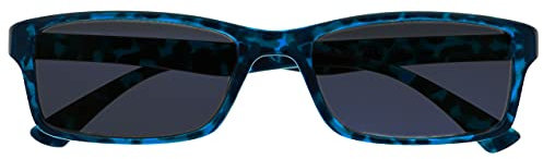 OPULIZE PEP Lesebrille Blau Schildpatt Sonnen-Leser UV400 Designer Stil Herren Damen S92-3 +2.50
