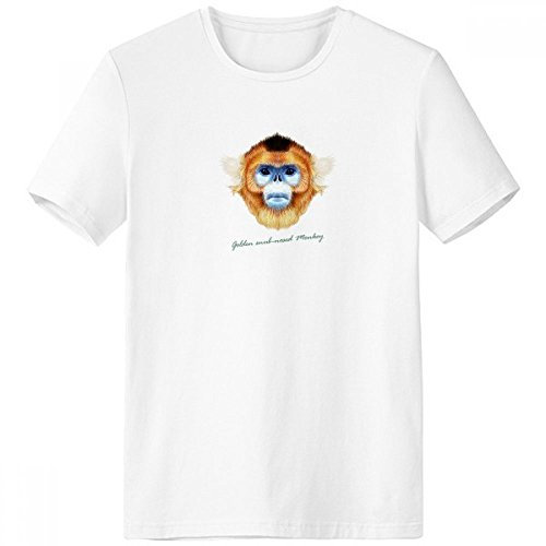 DIYthinker Golden Brüskierung-Nosed Monkey Tier Rundhals Weißer T-Shirt Frühlings-Sommer-Tagless Comfort Sport-T-Shirts Geschenk - Multi - XXX-Large Mehrfarbig
