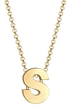Elli Halskette Damen Buchstabe S in 925 Sterling Silber vergoldet