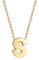 Elli Halskette Damen Buchstabe S in 925 Sterling Silber vergoldet