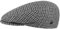 LIERYS Britain Hahnentritt Flatcap Herren - Made in Italy - Schiebermütze aus Wolle - Moderne Stoffmütze mit glattem Innenfutter - Schirmmütze mit kariertem Muster - Sommer/Winter grau 58 cm