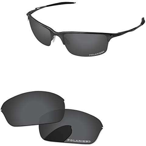 PapaViva Replacement Lenses for Oakley Half Wire 2.0 Sunglasses Frame Black Grey - Polarized