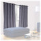 Relaxdays Vorhänge 2er Set, HxB 175x135 cm, Blickdicht, lichtundurchlässig, barockes Muster, Verdunkelungsvorhänge, grau